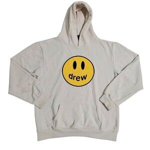 Drew House Mascot Smiley Hoodie Sweatshirt Pullover Large Beige Tan Cream